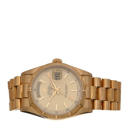 Rolex 18K Yellow Gold 36mm Oyster Perpetual Day-Date Double Quick President Watch Champagne 18248 2 of 4