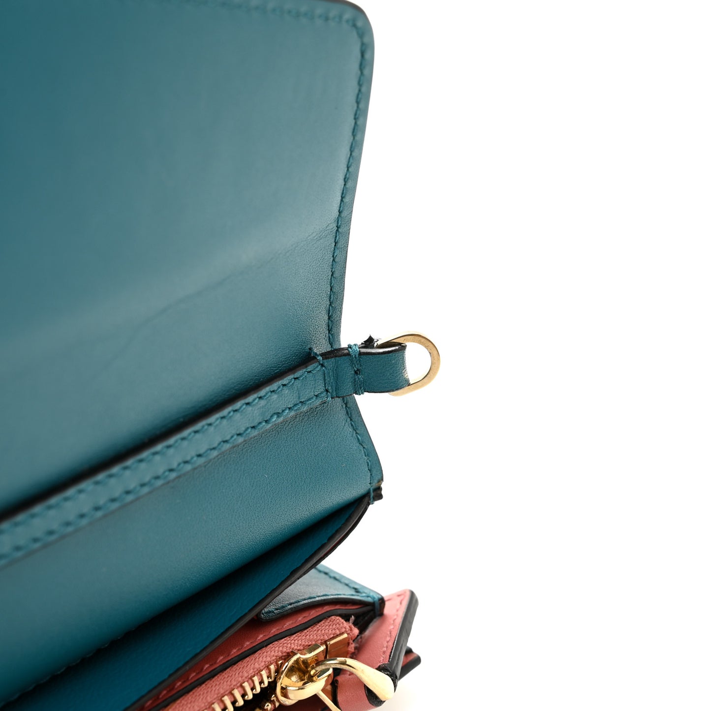 Calfskin Serpenti Forever Chain Wallet Blue