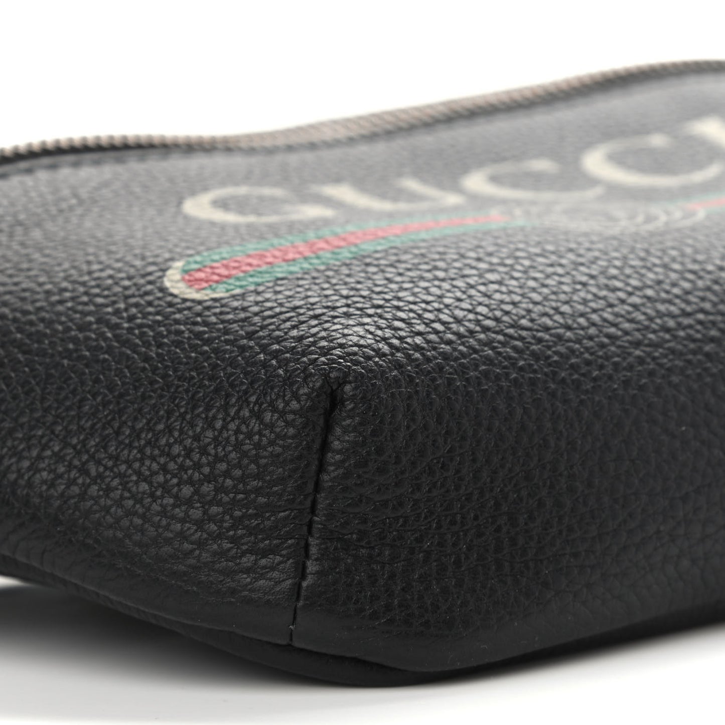Grained Calfskin Small Logo Belt Bag Black