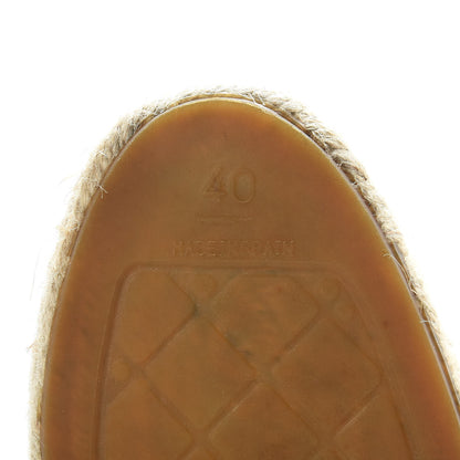 Chanel Lambskin CC Espadrilles 40 Beige Black 10 of 18