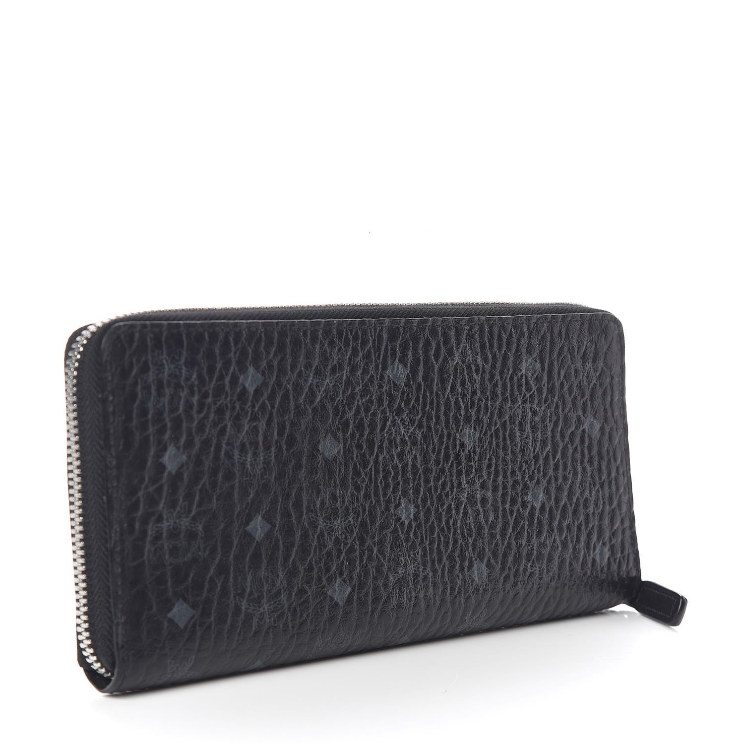 MCM Visetos Large Zip Around Wallet Black 3 of 7