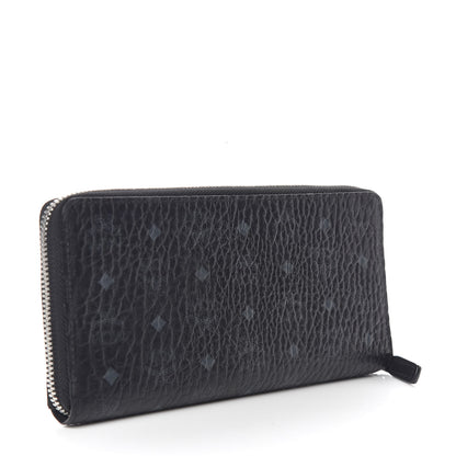 MCM Visetos Large Zip Around Wallet Black 3 of 7