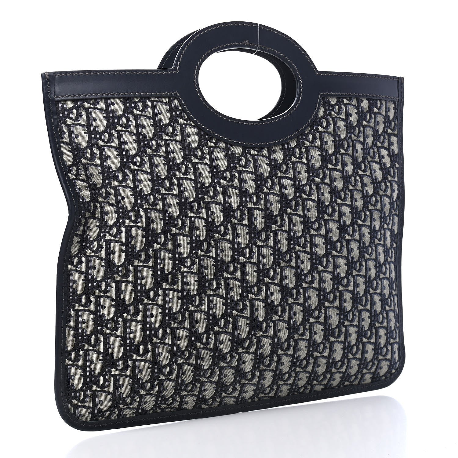 Christian Dior Oblique Fold Over Clutch Blue 3 of 9