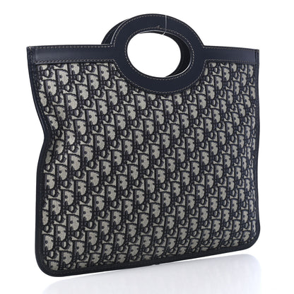 Christian Dior Oblique Fold Over Clutch Blue 3 of 9