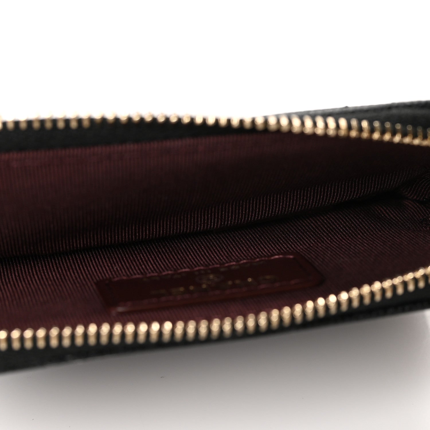 Chanel Caviar Quilted Zip Card Holder Wallet Black 5 of 9