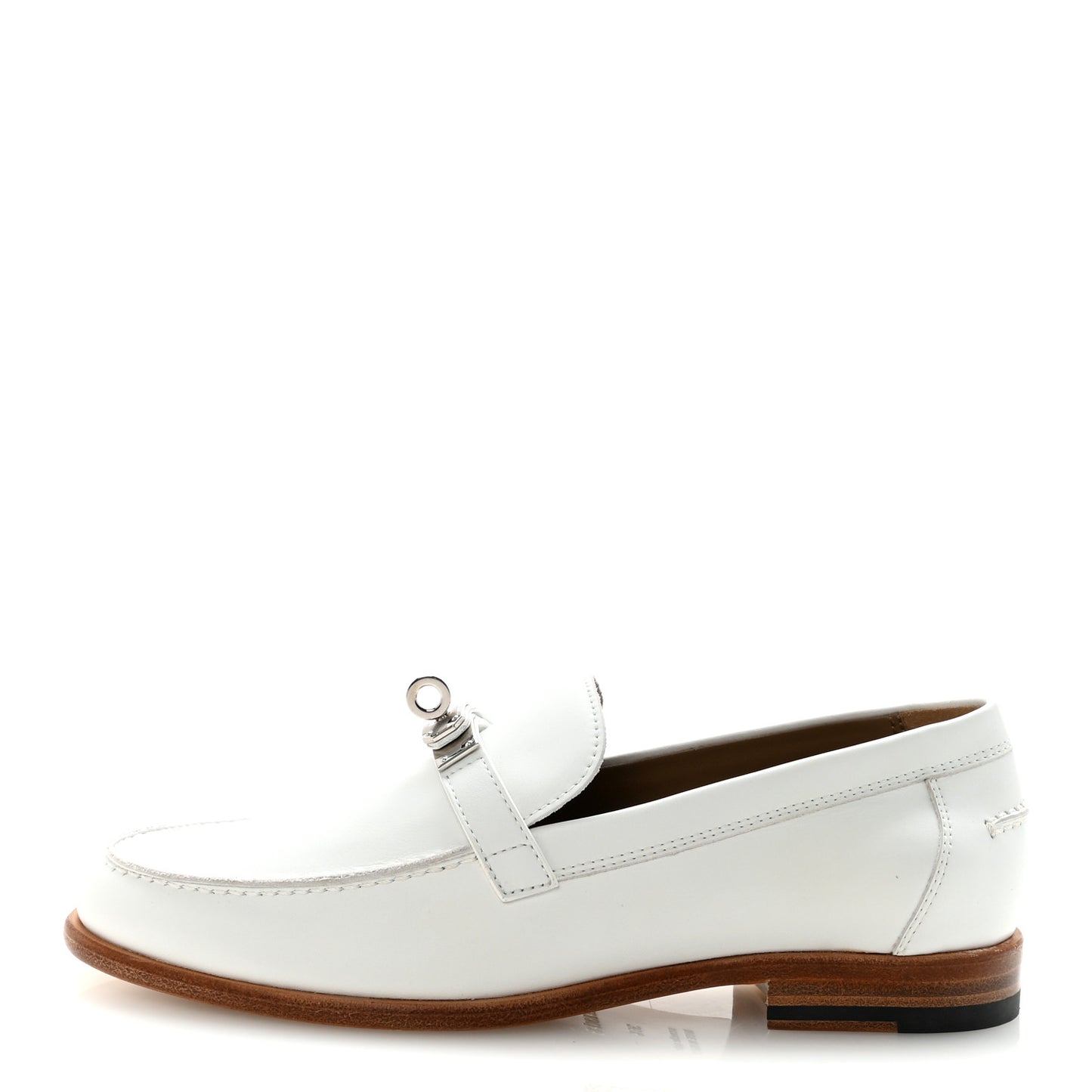 Calfskin Womens Destin Loafers 36.5 White