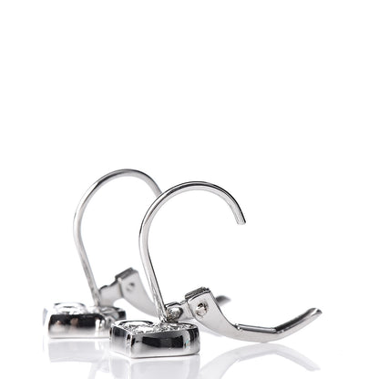 Tiffany Platinum Diamond Heart Drop Earrings 3 of 5