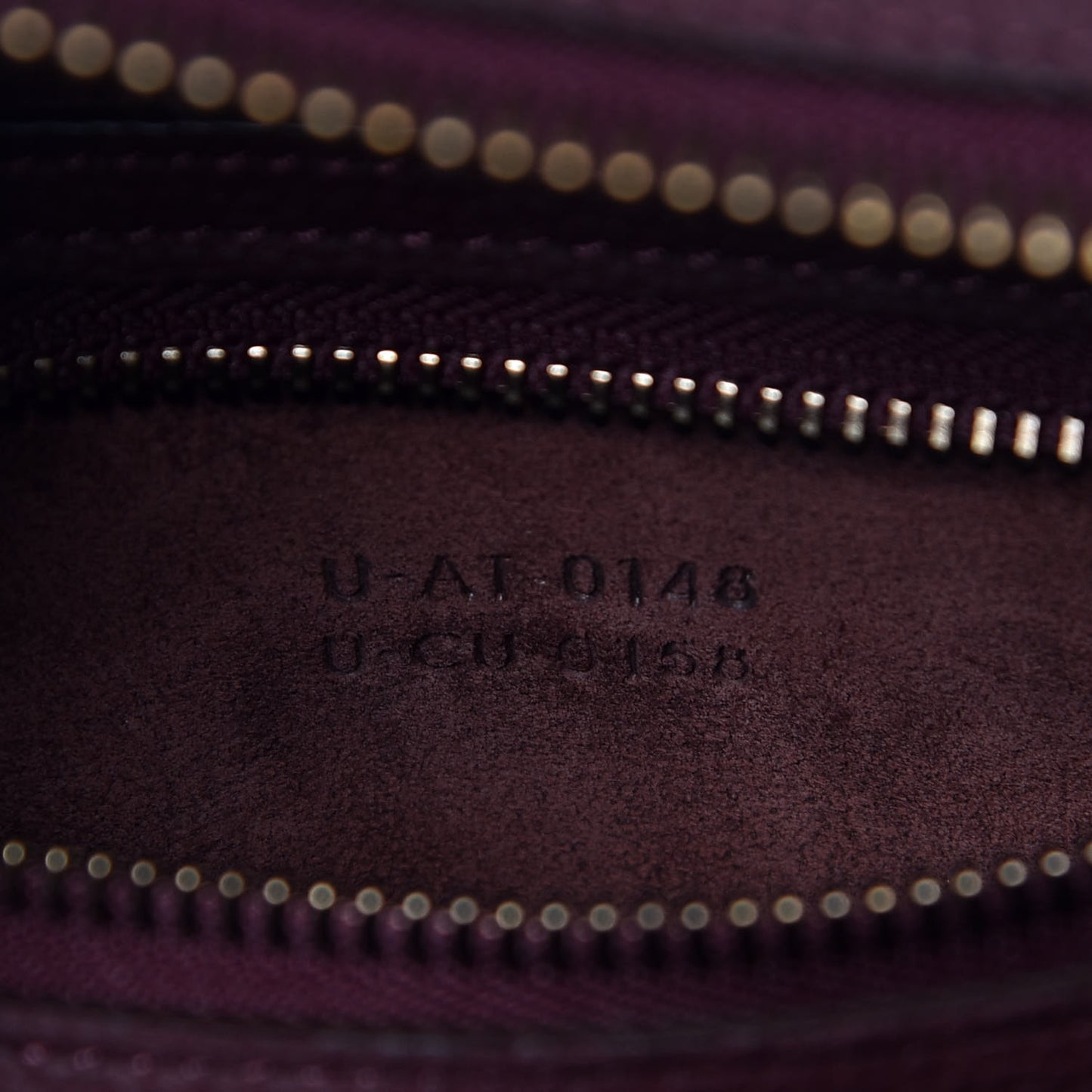 Baby Drummed Calfskin Micro Luggage Burgundy