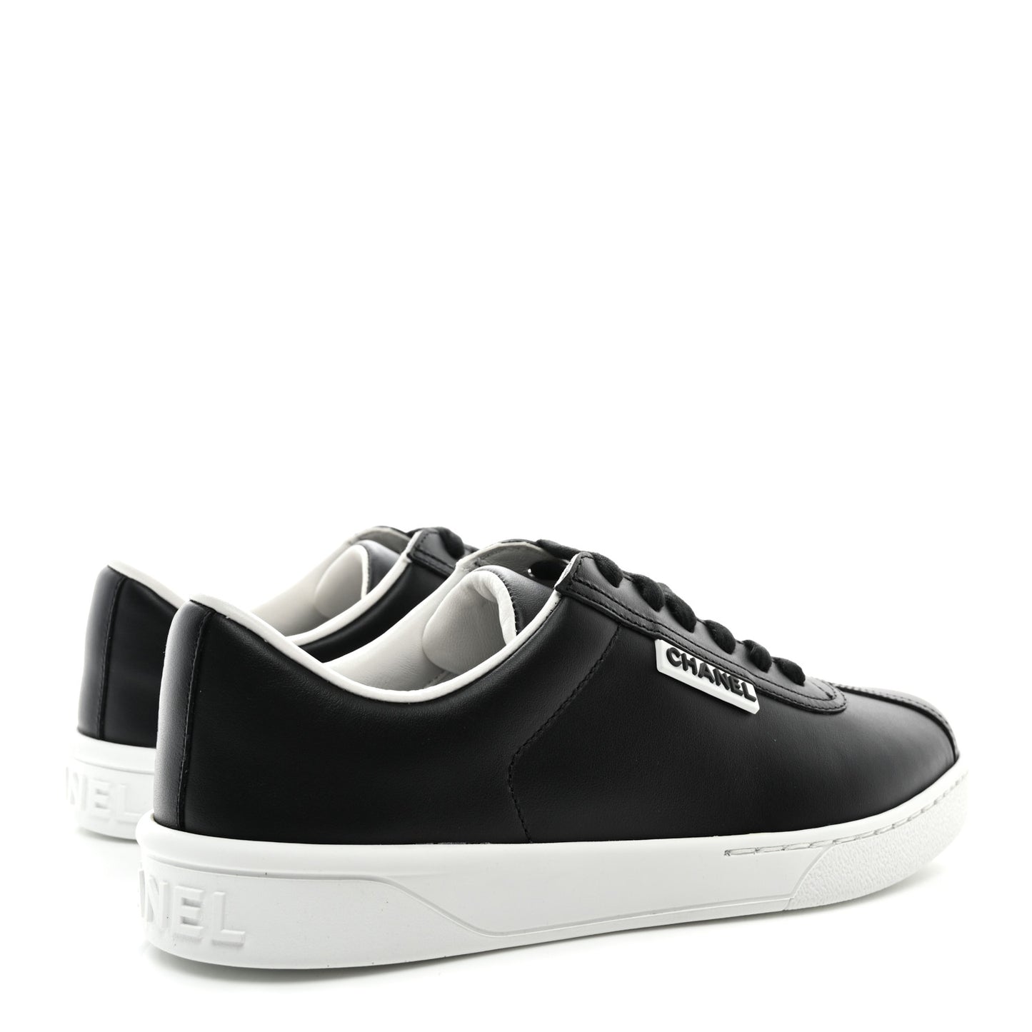 Calfskin CC Womens Sneakers 35.5 Black