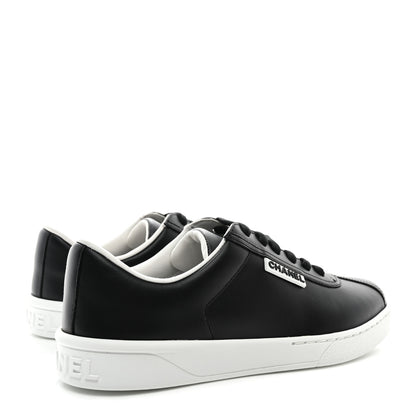 Chanel Calfskin CC Womens Sneakers 35.5 Black 4 of 8