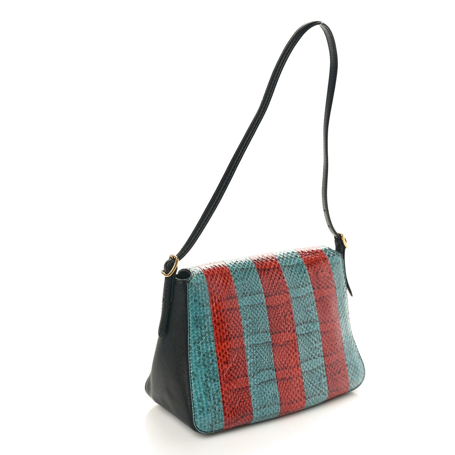 Snakeskin Stripe Keeley Satchel Blue Multicolor
