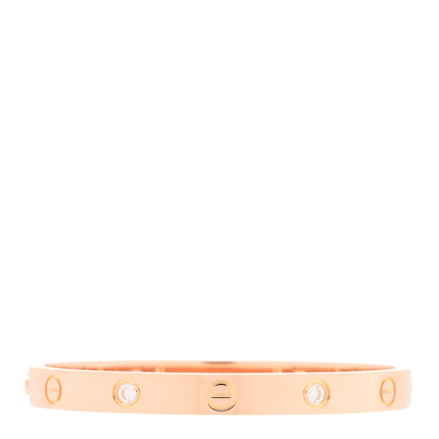 18K Pink Gold 4 Diamond LOVE Bracelet 16