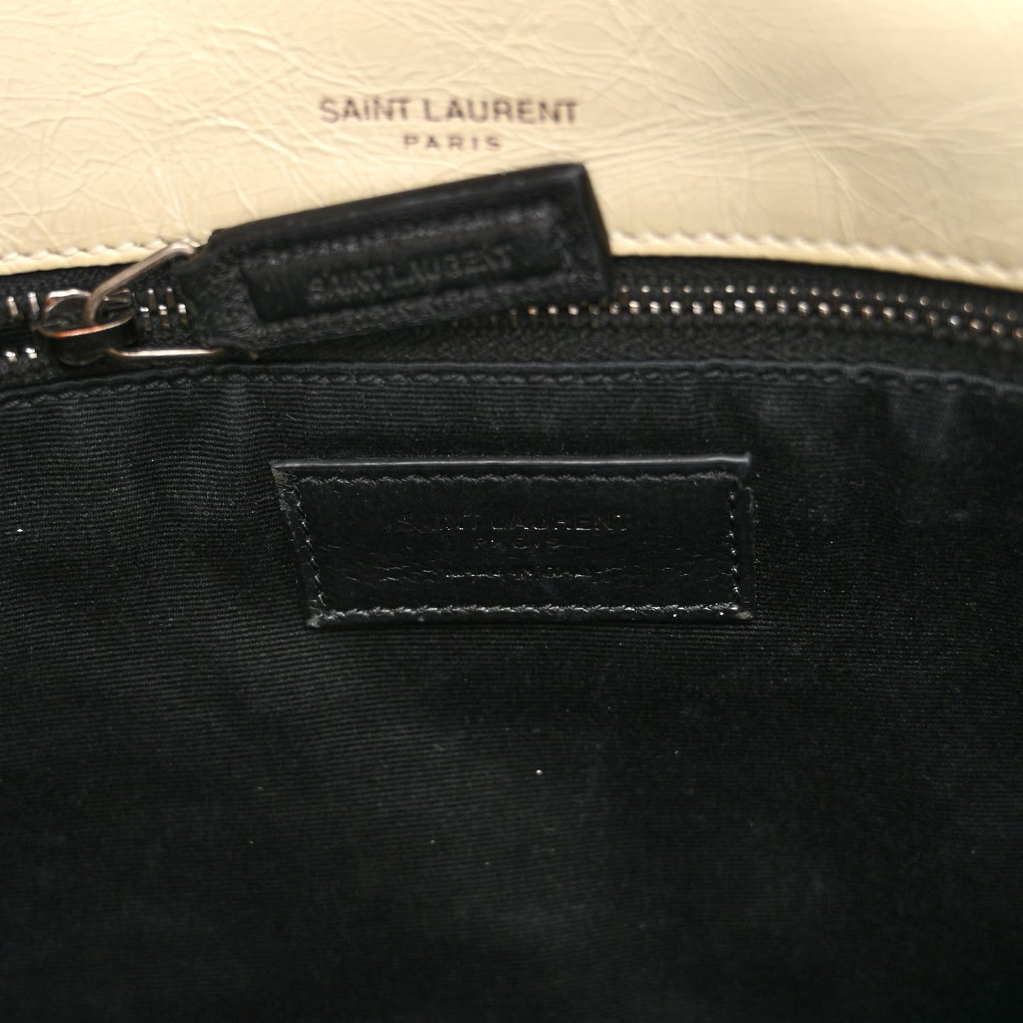 Crinkled Calfskin Matelasse Monogram Medium Niki Chain Satchel Ivory