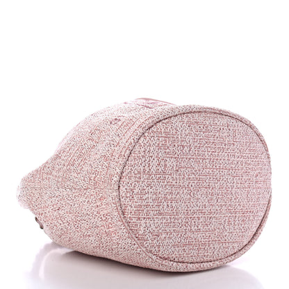 Chanel Lurex Boucle Deauville Drawstring Bag Pink 3 of 4