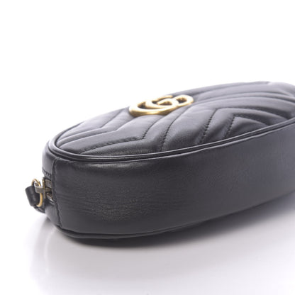 Gucci Calfskin Matelasse GG Marmont Belt Bag 95 38 Black 9 of 12