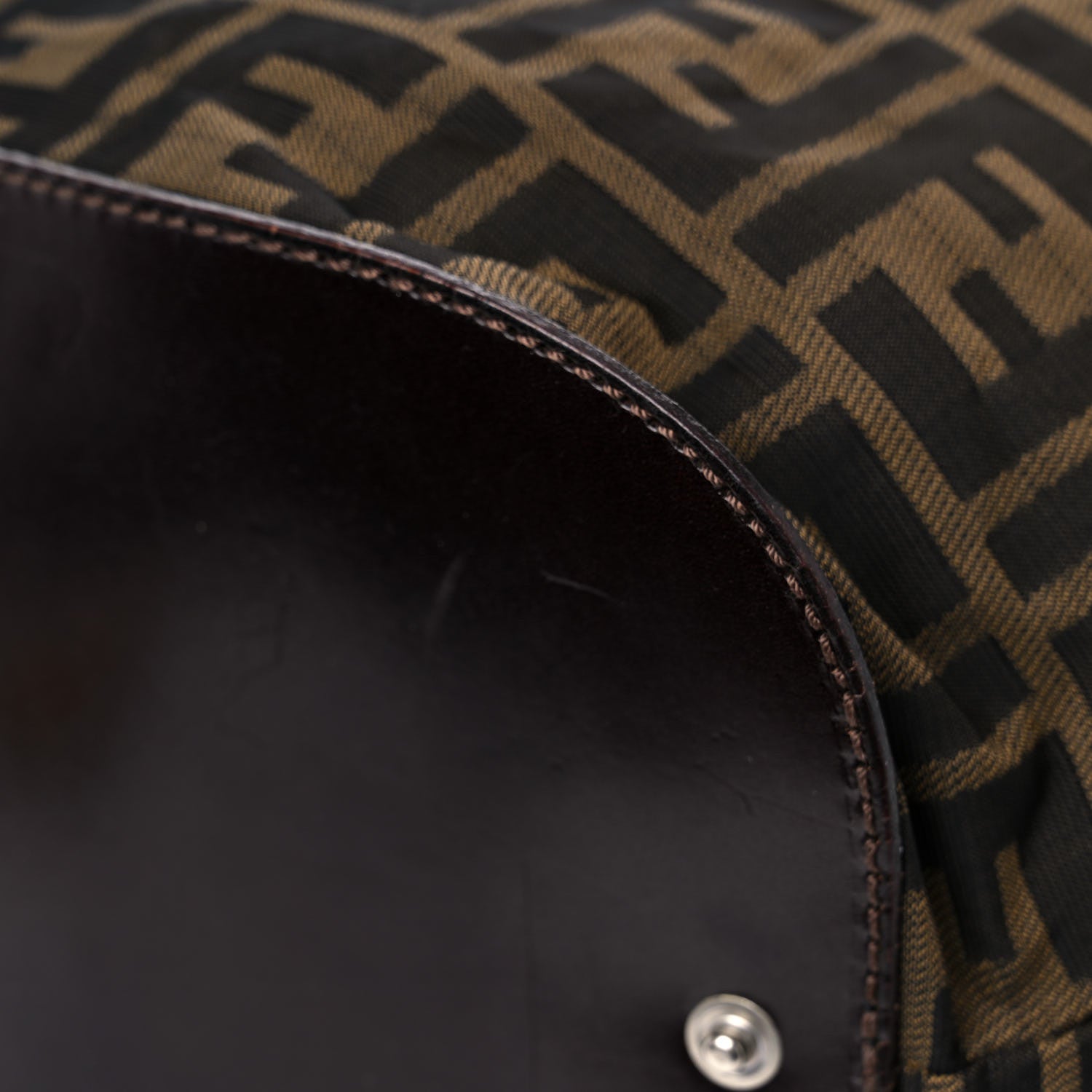 Fendi Zucca Calfskin Tote Tobacco 11 of 18