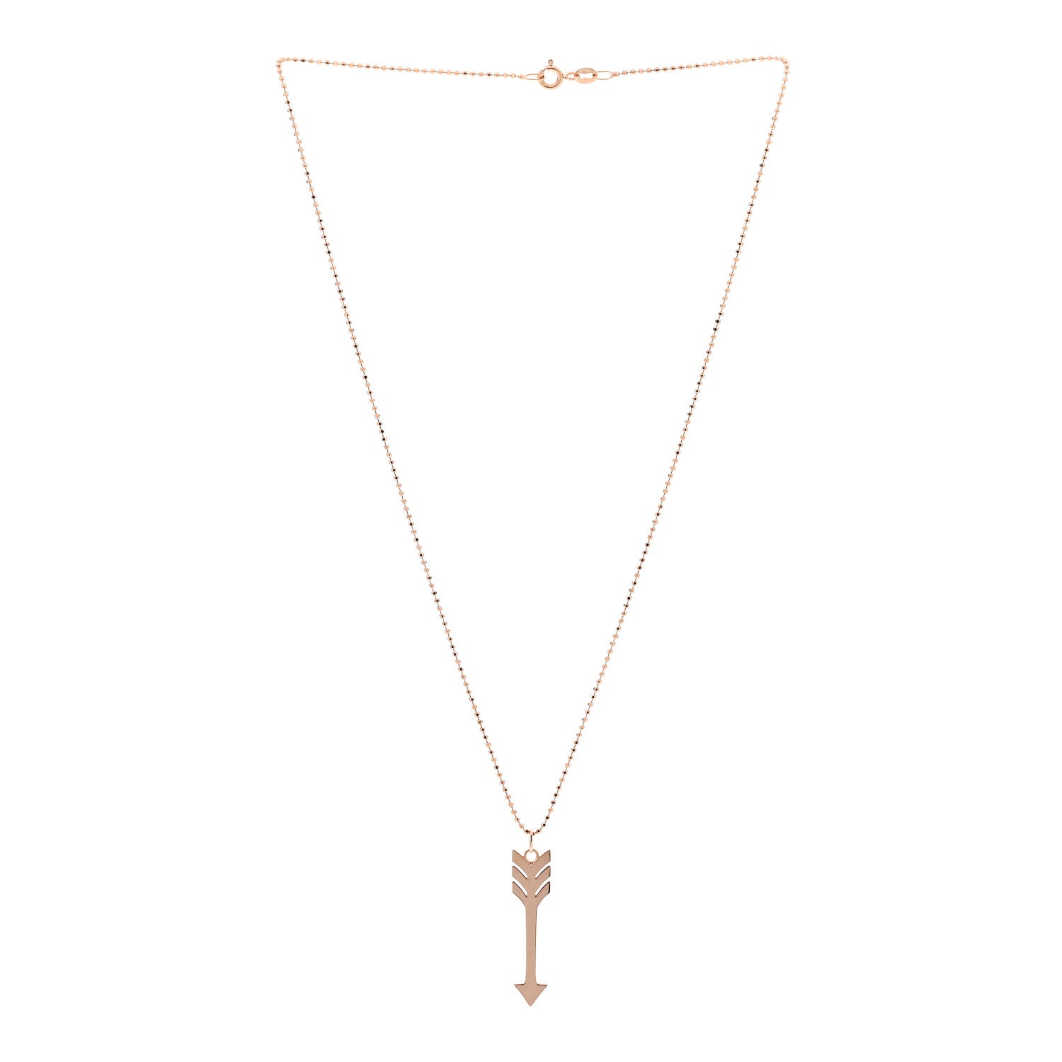 Jennifer Meyer 18K Rose Gold Arrow Pendant Necklace 3 of 6