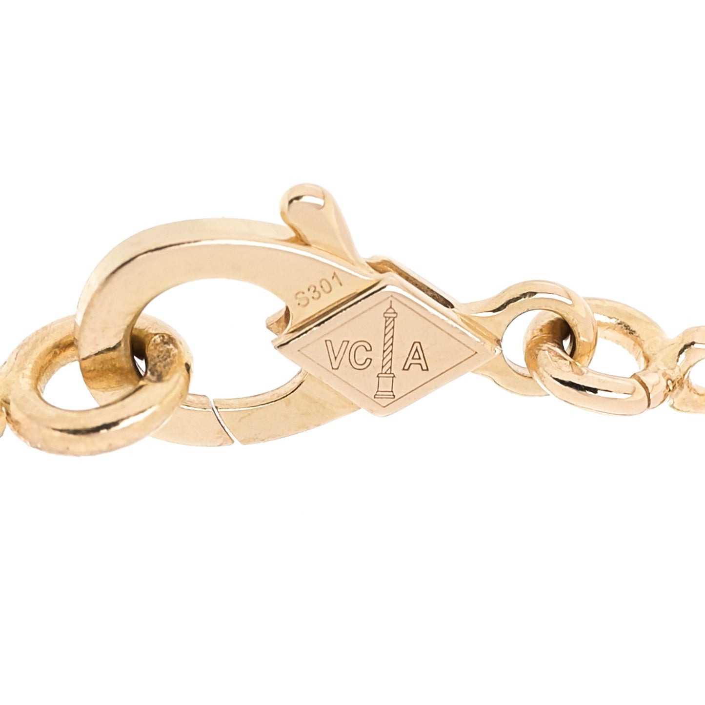 18K Yellow Gold Carnelian 5 Motifs Vintage Alhambra Bracelet