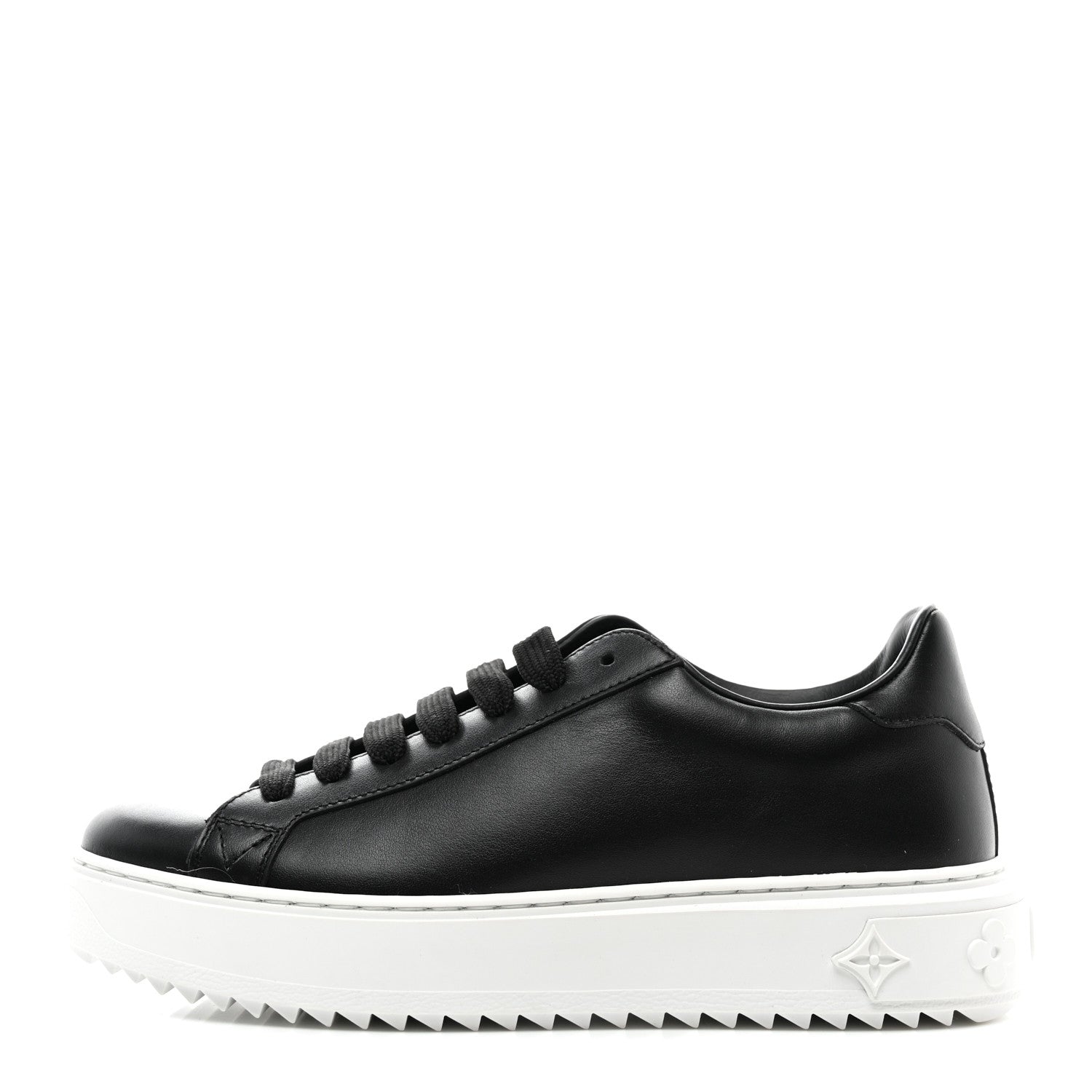 Louis Vuitton Calfskin Time Out Sneakers 38 Black 1 of 10
