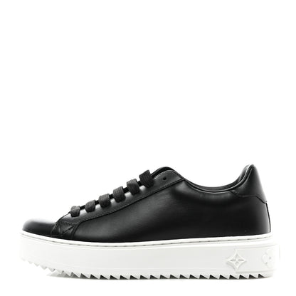 Louis Vuitton Calfskin Time Out Sneakers 38 Black 1 of 10