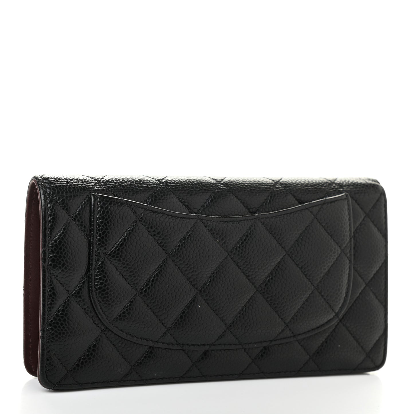 Caviar Quilted Yen Wallet Black