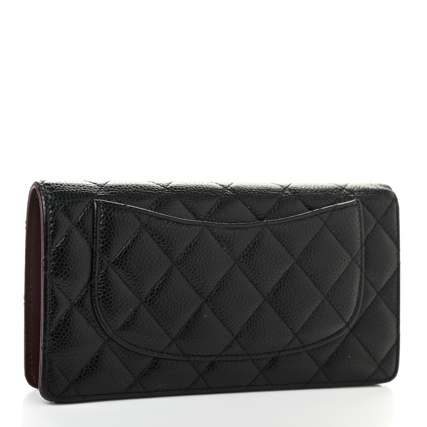 Chanel Caviar Quilted Yen Wallet Black 3 of 11