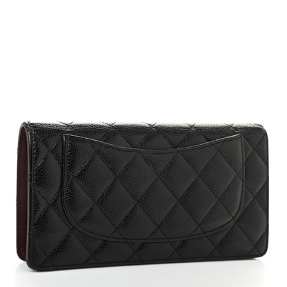 Chanel Caviar Quilted Yen Wallet Black 3 of 11