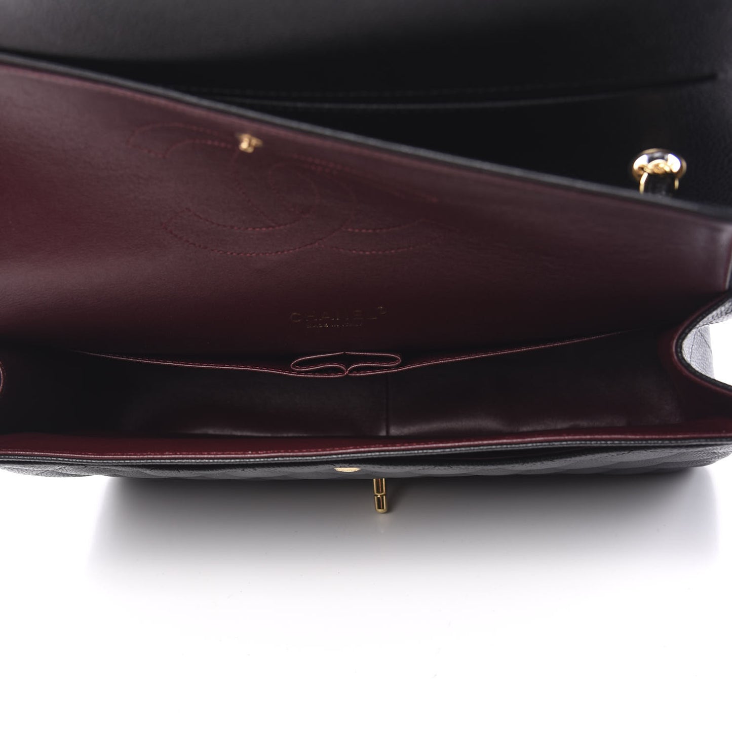 Caviar Quilted Maxi Double Flap Black