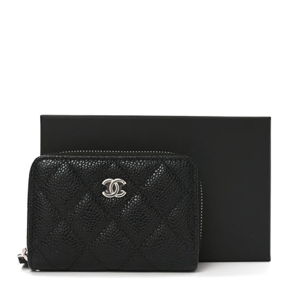 Chanel Caviar Quilted Zip Coin Purse Black 8 of 8