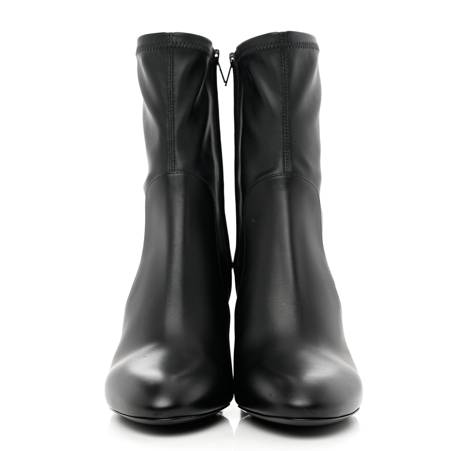 Calfskin Silhouette Ankle Boots 38 Black