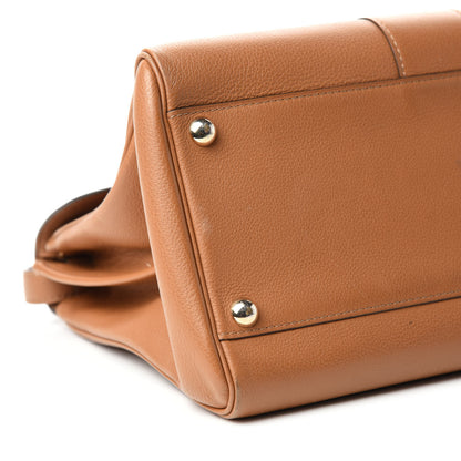 Delvaux Grained Calfskin MM Brillant Satchel Natural 6 of 18