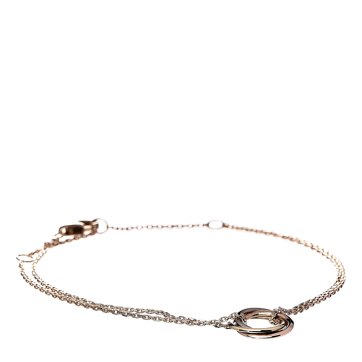 Cartier 18K Pink Yellow White Gold Trinity Bracelet 1 of 5