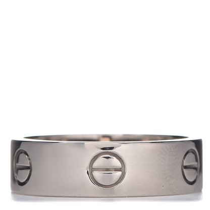Cartier 18K White Gold 5.5mm LOVE Ring 59 8.75 3 of 4