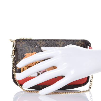Louis Vuitton Monogram 2018 Christmas Animation Mini Cats Pochette Accessories 2 of 8