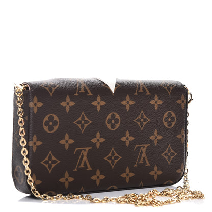 Louis Vuitton Monogram Lovely Birds Pochette Felicie Chain Wallet 3 of 11