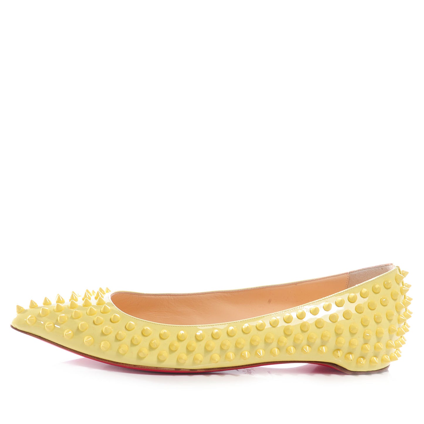 Patent Pigalle Spikes Flats 40 Lemon