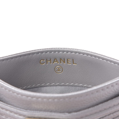 Chanel Caviar Quilted Boy Card Holder Grey 6 of 8