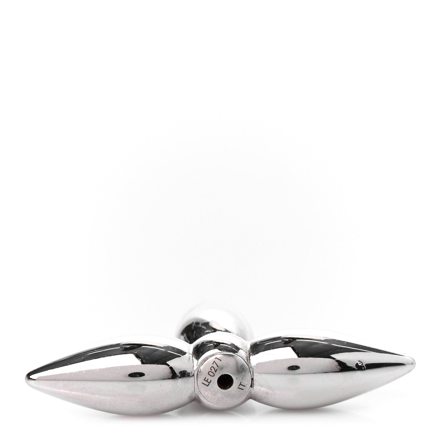 Louis Vuitton Metal Louisette Earrings Silver Gold 4 of 4