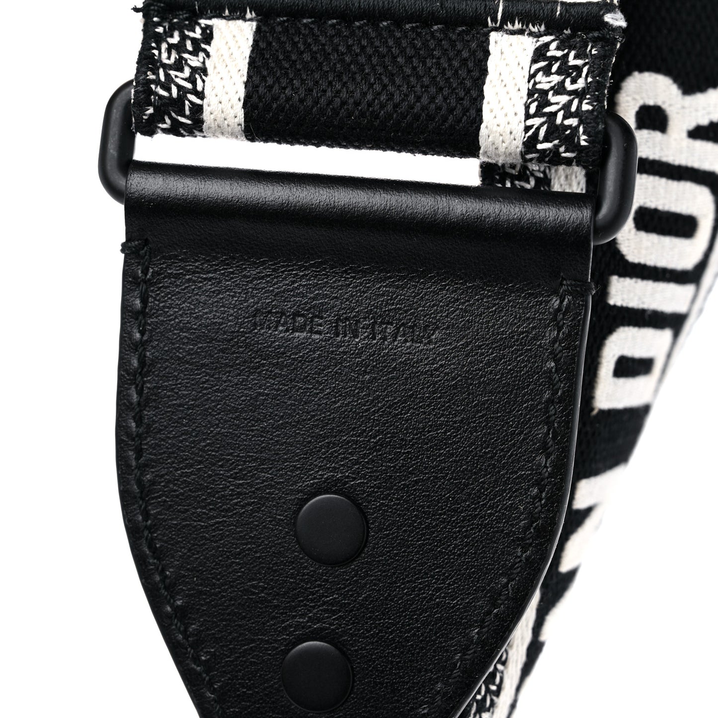 Canvas Embroidered Shoulder Strap Black Ultramatte