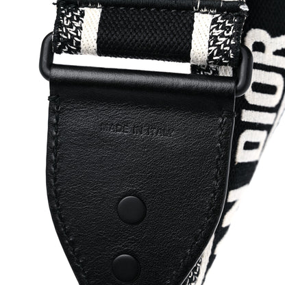 Christian Dior Canvas Embroidered Shoulder Strap Black Ultramatte 3 of 6