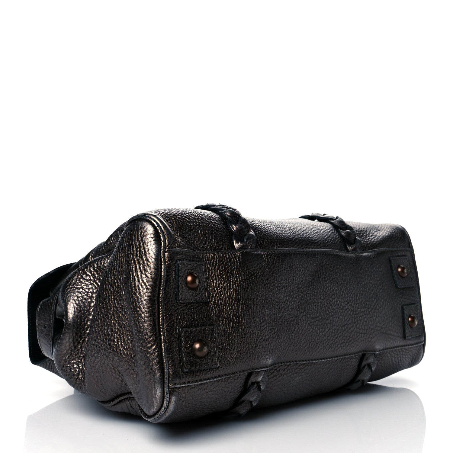 Mulberry Metallic Classic Grain Braided Bayswater 4 of 10