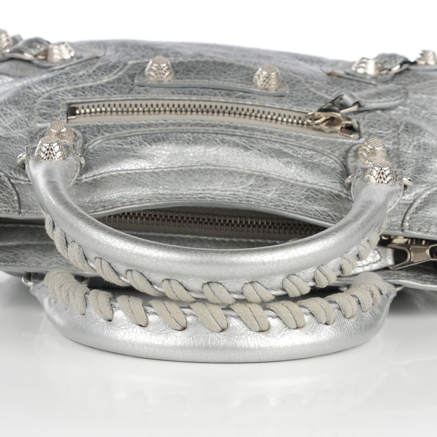 Agneau Giant 12 Silver Hardware Mini City Gris Aluminum