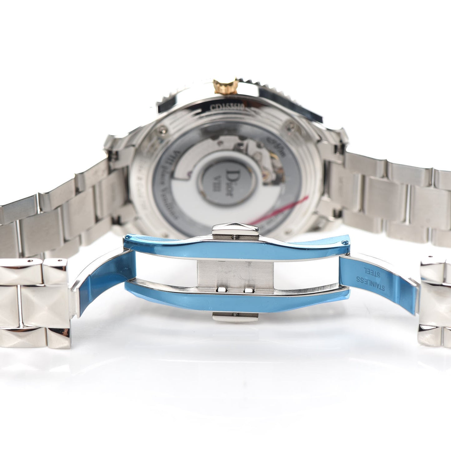 Stainless Steel 18K Rose Gold Diamond Mother of Pearl 36mm Dior VIII Montaigne Automatic Watch