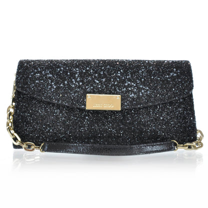 Jimmy Choo Glitter Riane Clutch Black 1 of 8