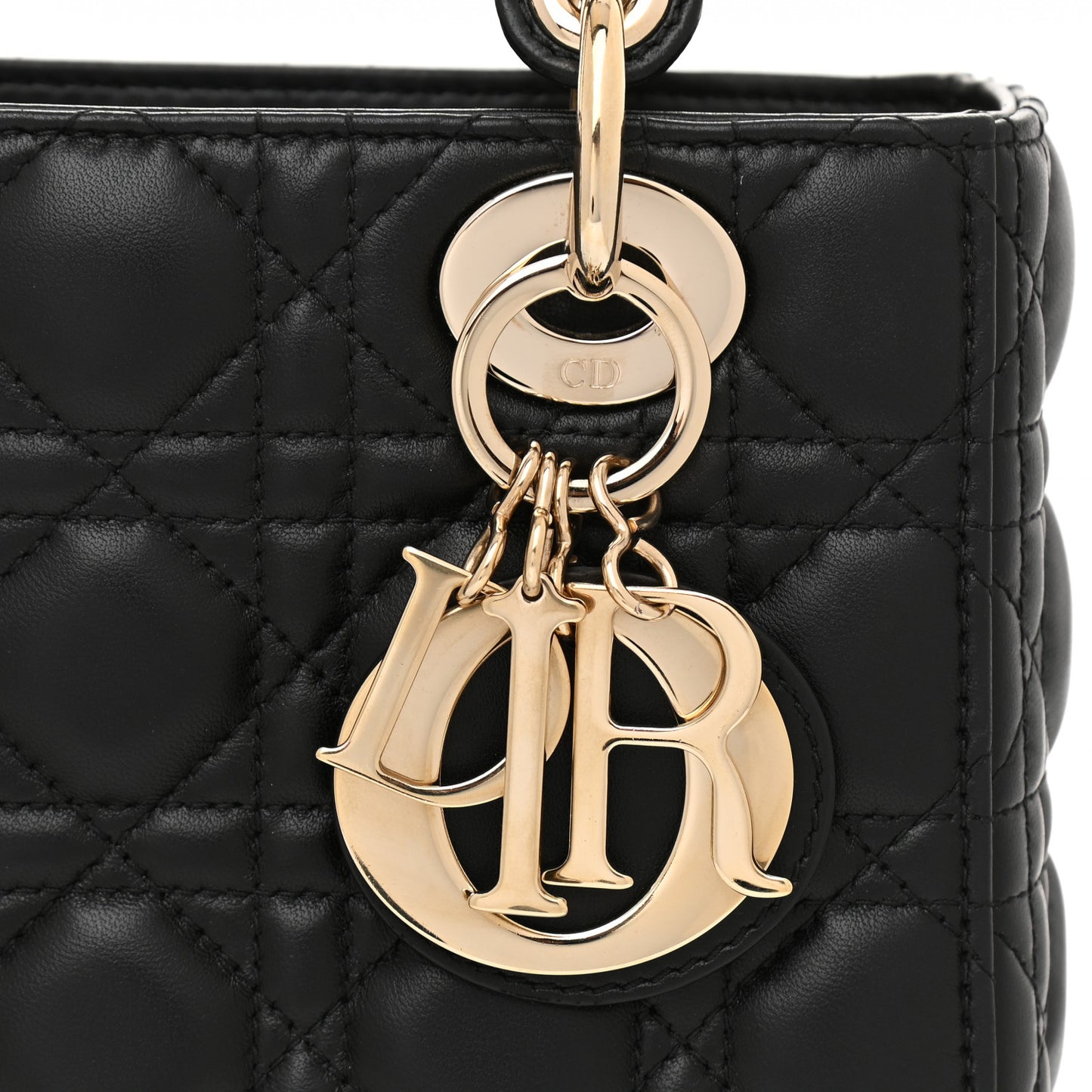 Lambskin Cannage Small My ABCDior Lady Dior Black