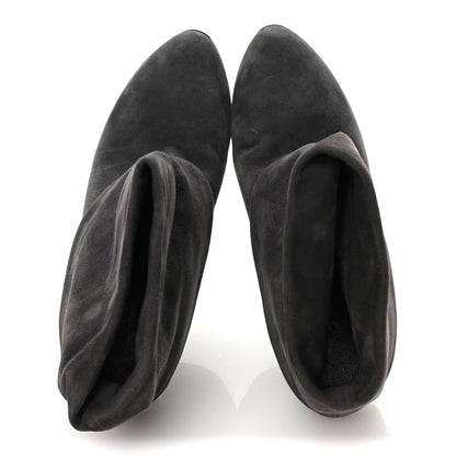 Gucci Suede Platform Foldover Ankle Boots 35 Grey 2 of 9