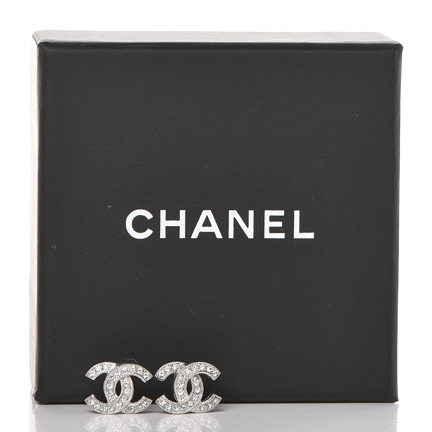 Crystal CC Earrings Silver