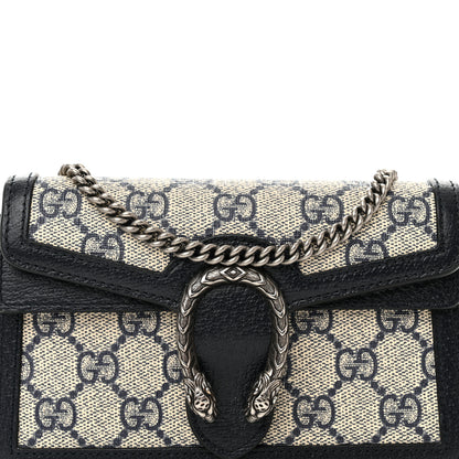 Gucci GG Supreme Monogram Textured Dollar Calfskin Super Mini Dionysus Shoulder Bag Beige Blue 7 of 11