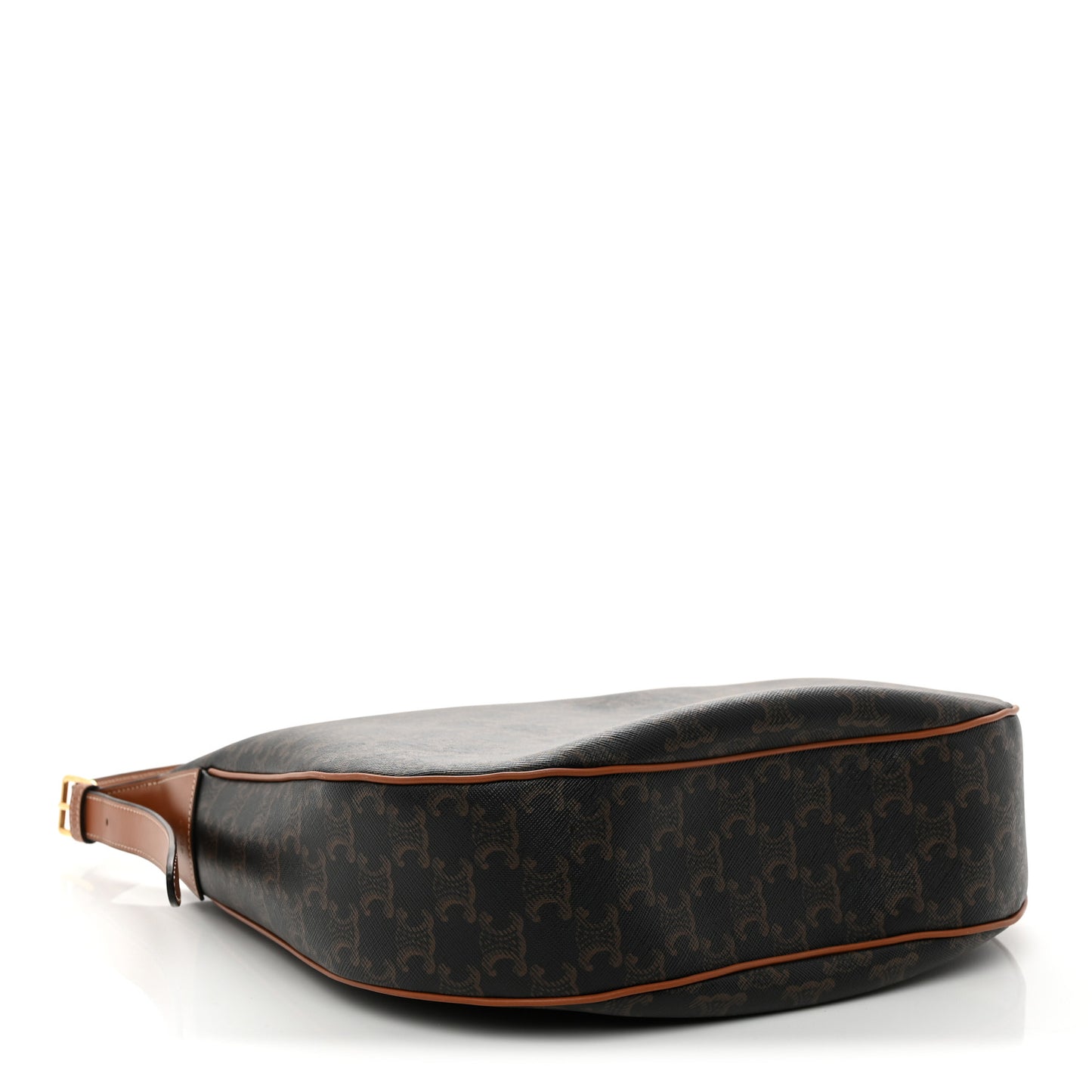 Calfskin Triomphe Canvas Small Heloise Shoulder Bag Tan Tan