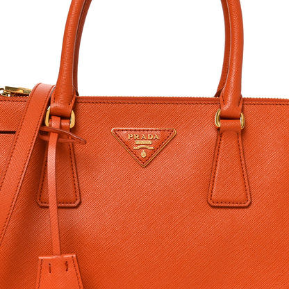 Prada Saffiano Lux Small Galleria Double Zip Tote Papaya 7 of 10